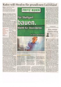 Artikel aus der Stuttgarter Zeitung zum Thema Zwangsvermietung